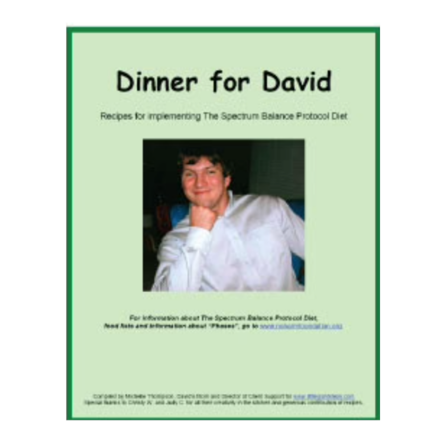 Dinner for David