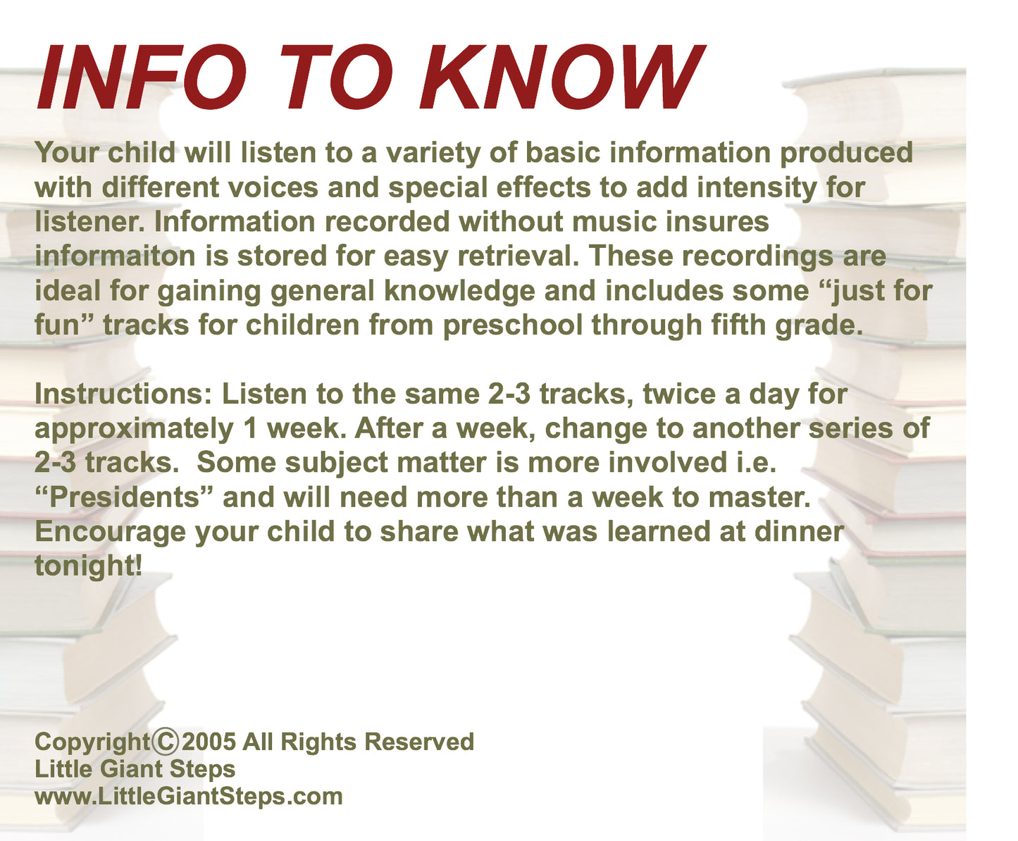 Info To Know! -  Download  - Learn the facts!